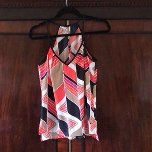 Trina Turk, spaghetti strap, silk, size petite top